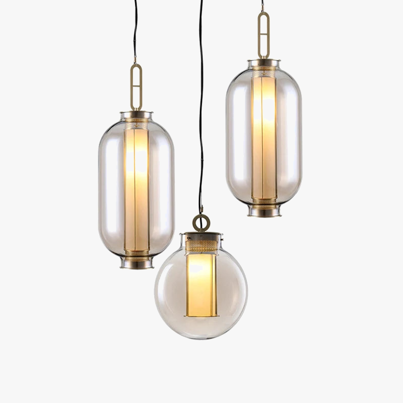 suspension verre design rétro moderne intérieur