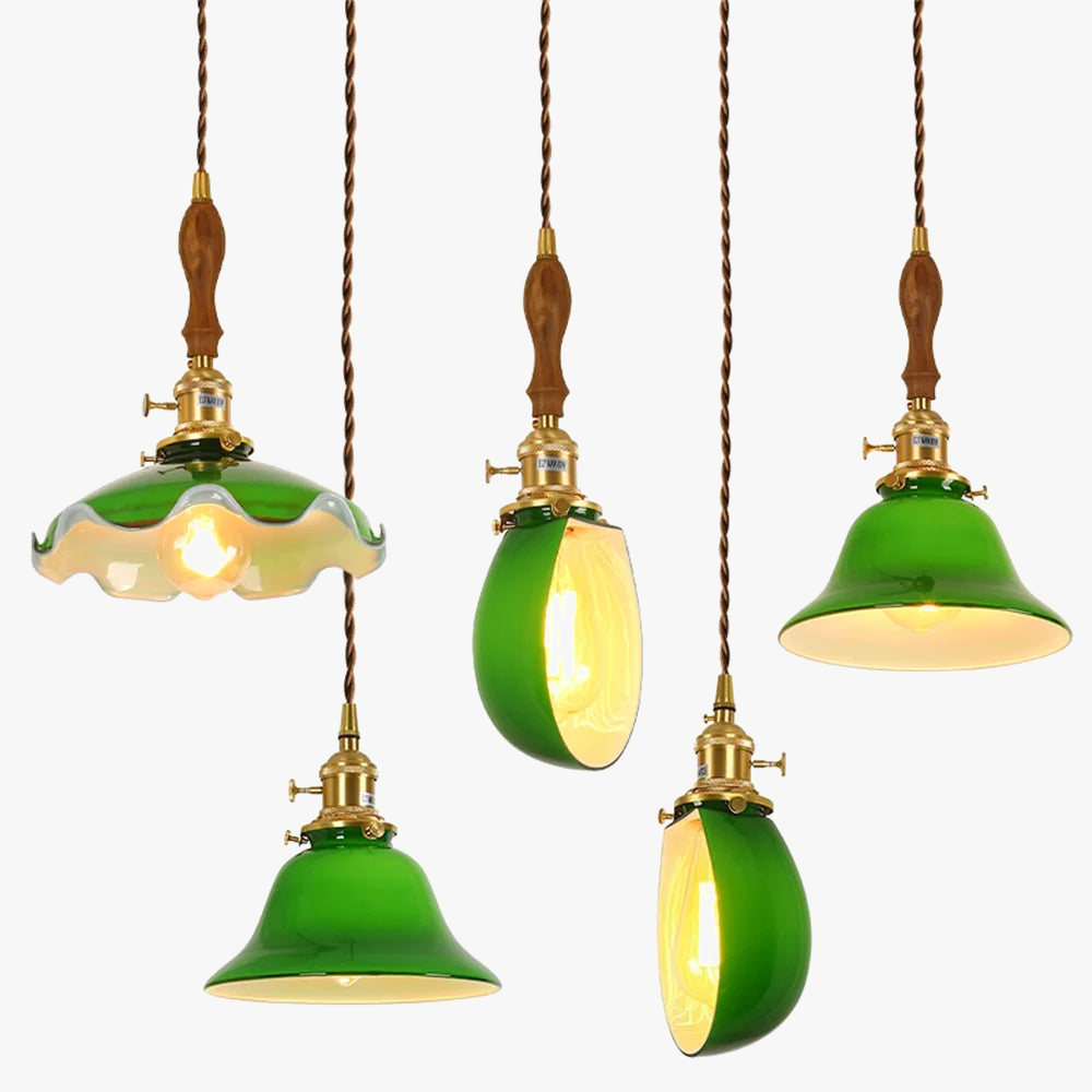 suspension vintage en cuivre et verre pour loft