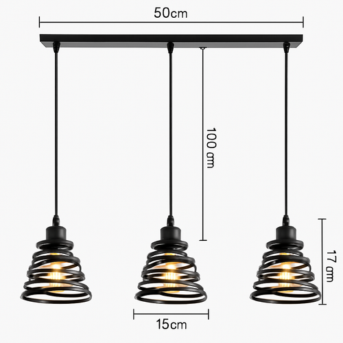 Suspension vintage en fer forgé pour intérieur moderne