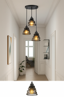 Suspension vintage en fer forgé pour intérieur moderne