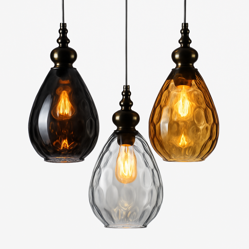 Suspension vintage en verre coloré Lampen