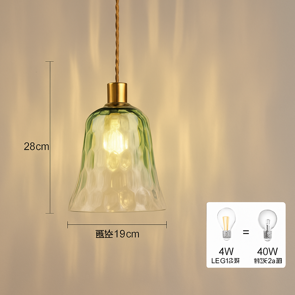 suspension vintage en verre coloré pour décoration nordique et loft