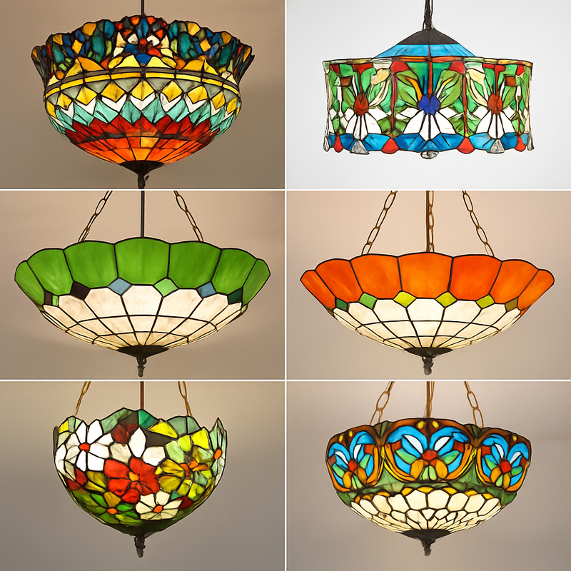 suspension vintage en verre teinté pour décoration artistique