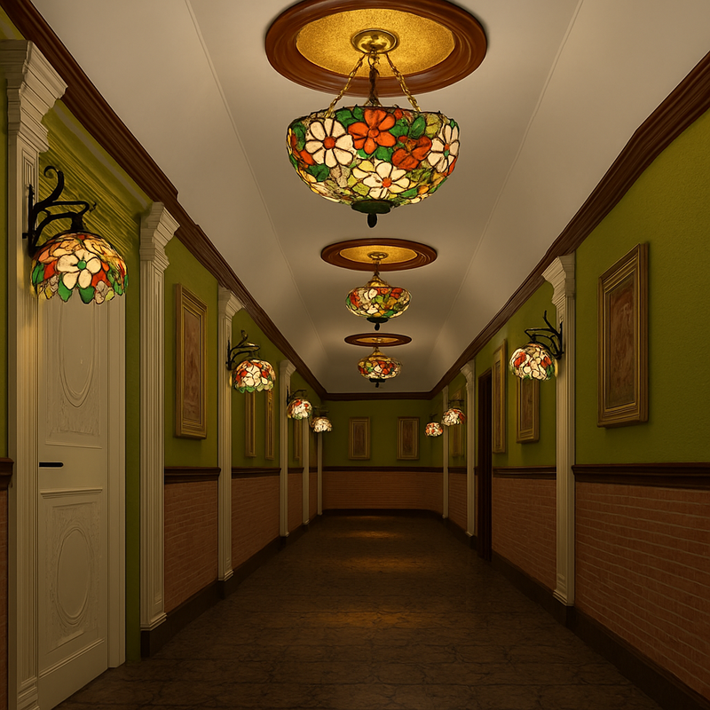 suspension vintage en verre teinté pour décoration artistique