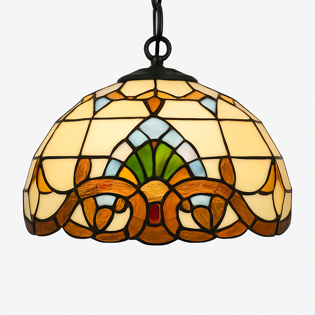 suspension vintage en verre teinté pour décoration artistique