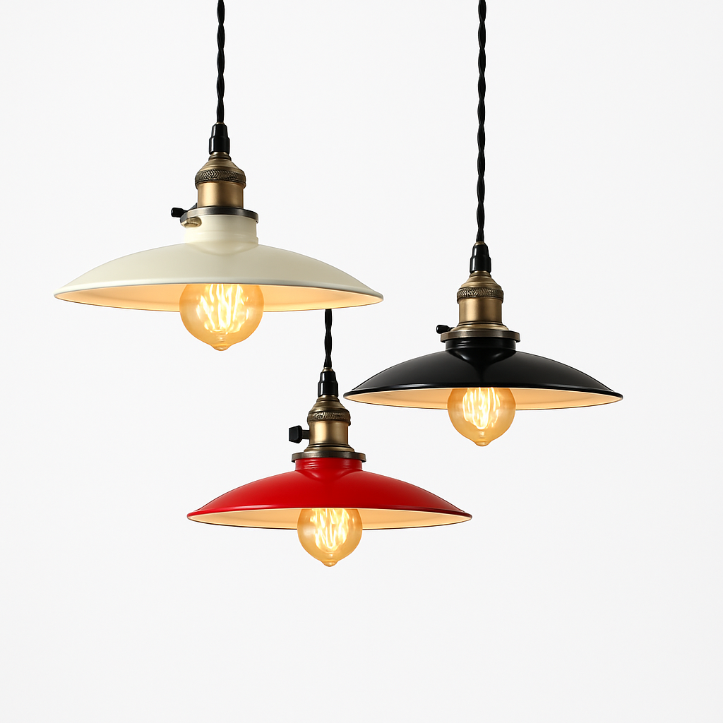 Suspension vintage à LED style rétro en métal - vue 3 sur 9