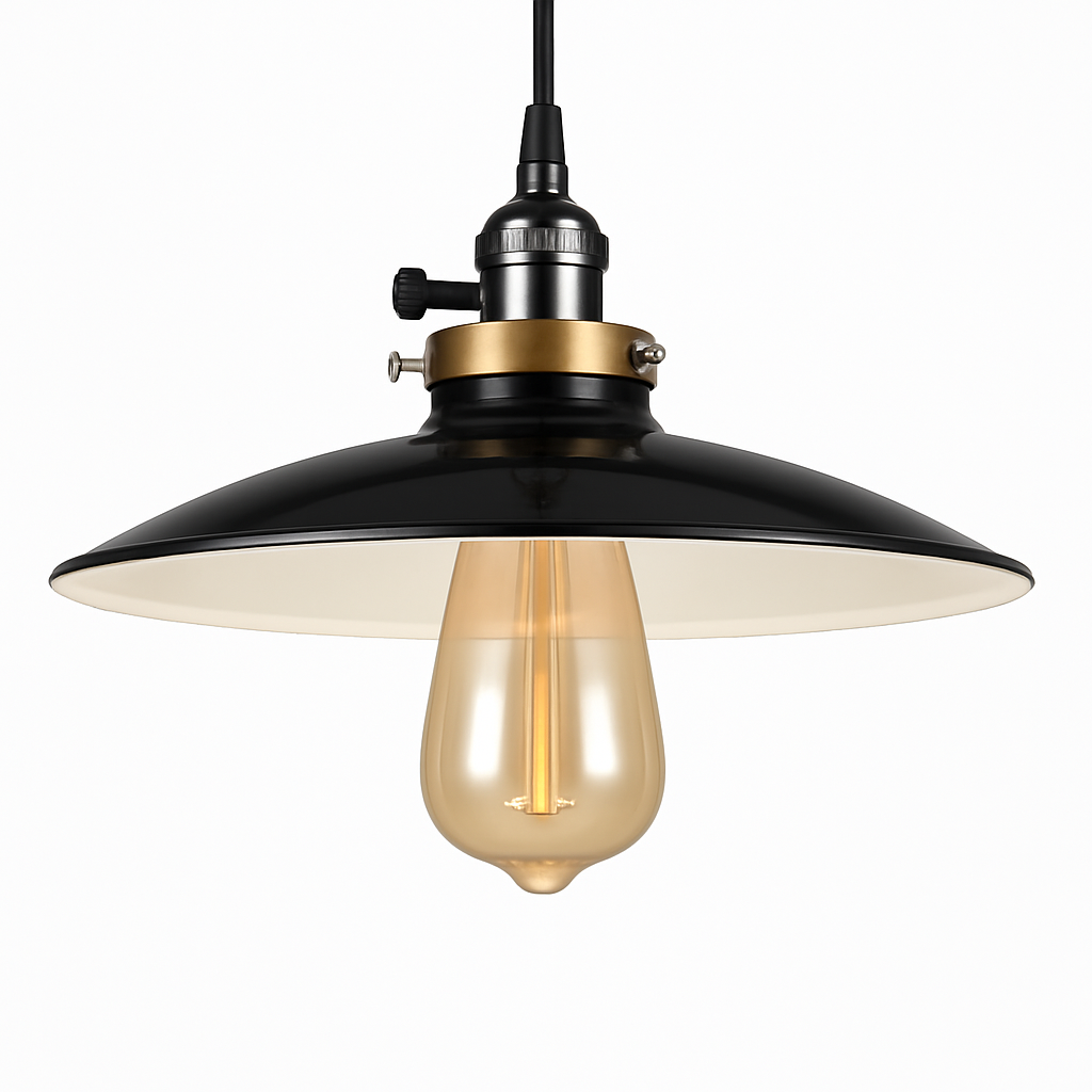 Suspension vintage à LED style rétro en métal - vue 7 sur 9