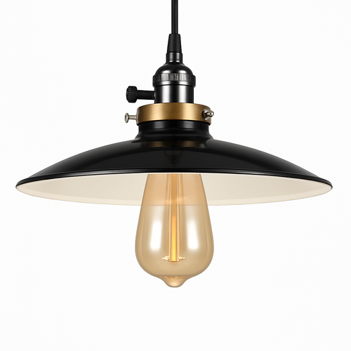 Suspension vintage à LED style rétro en métal