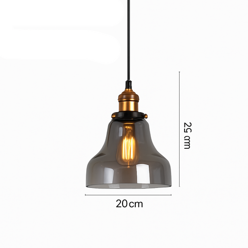 suspension vintage nordique en verre industriel pour bar - vue 14 sur 30
