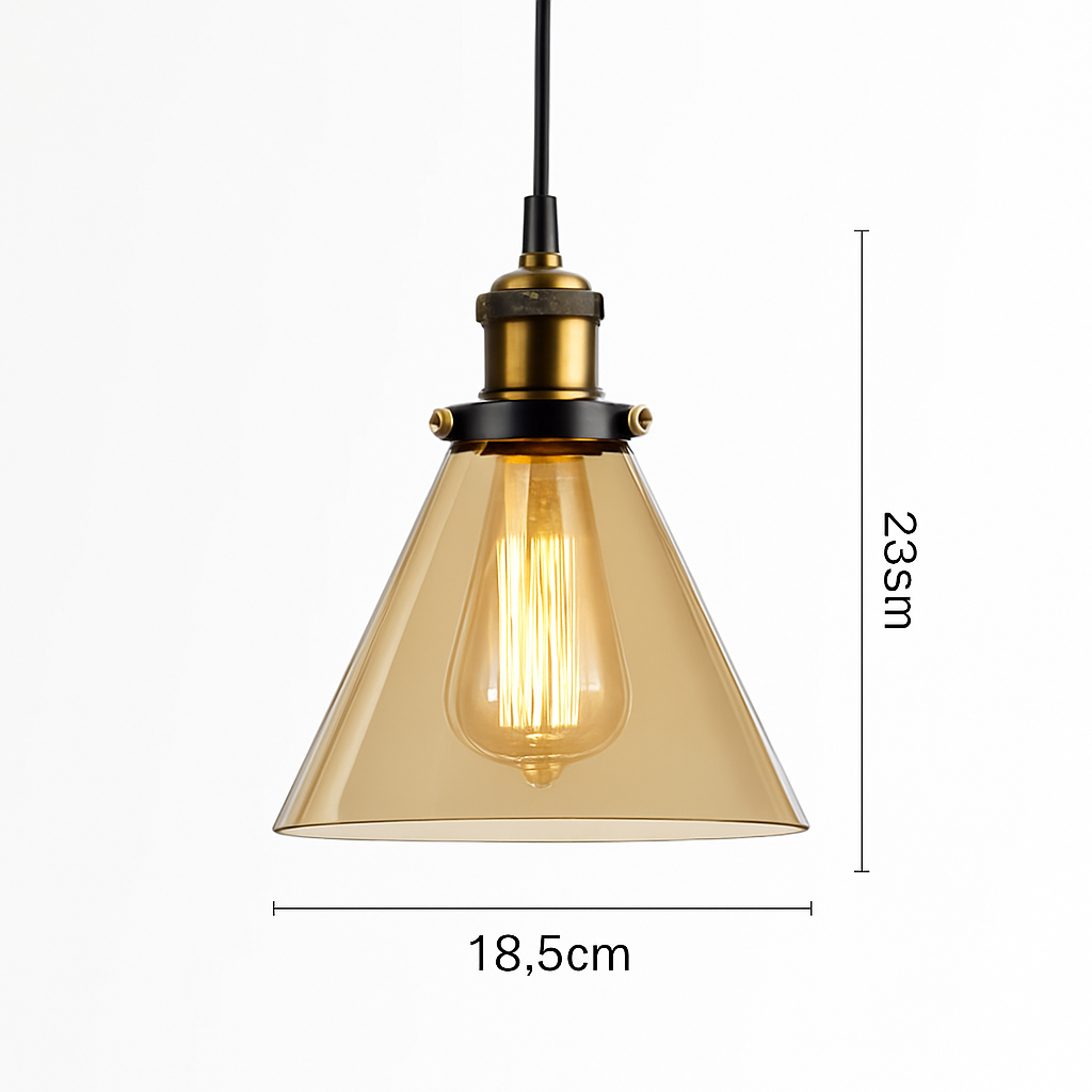 suspension vintage nordique en verre industriel pour bar - vue 16 sur 30