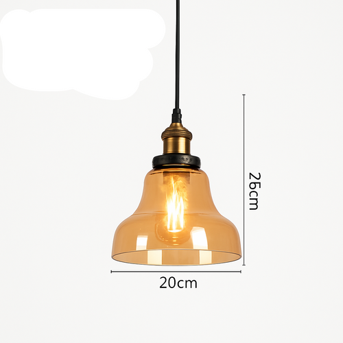 suspension vintage nordique en verre industriel pour bar - vue 18 sur 30