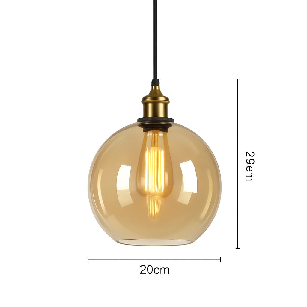 suspension vintage nordique en verre industriel pour bar - vue 18 sur 30