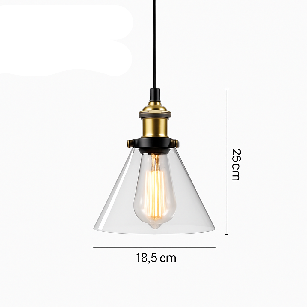 suspension vintage nordique en verre industriel pour bar - vue 24 sur 30