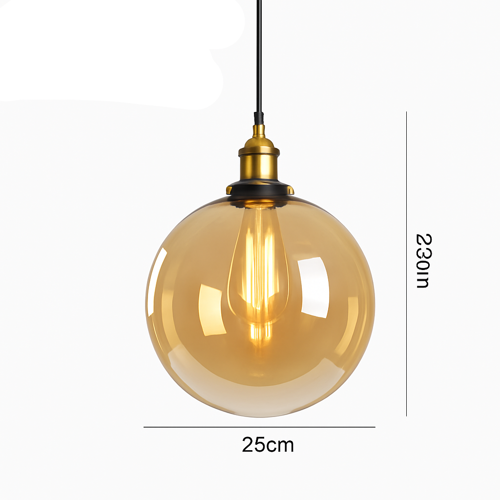 suspension vintage nordique en verre industriel pour bar - vue 27 sur 30