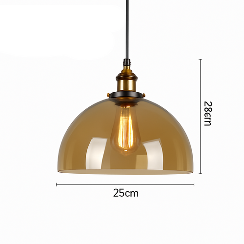 suspension vintage nordique en verre industriel pour bar - vue 30 sur 30
