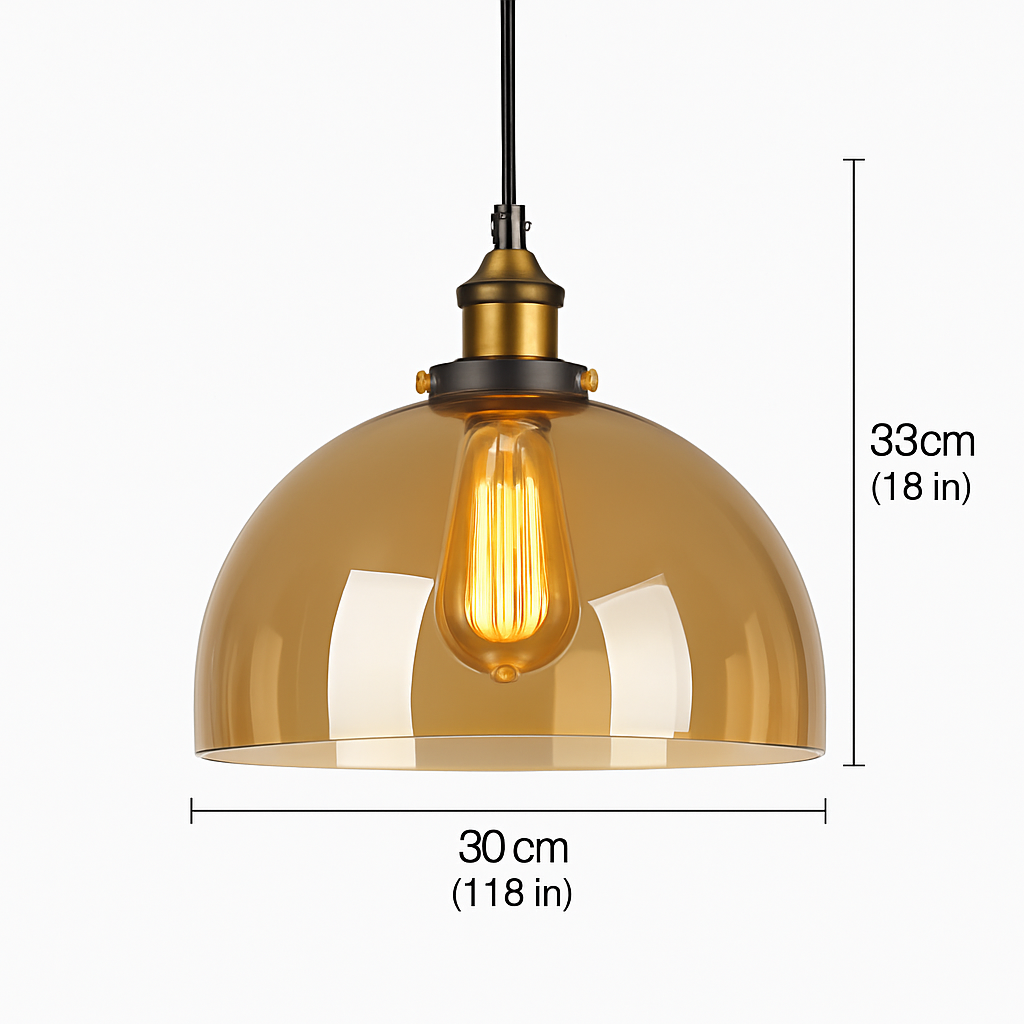 suspension vintage nordique en verre industriel pour bar - vue 30 sur 30