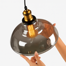 suspension vintage nordique en verre industriel pour bar
