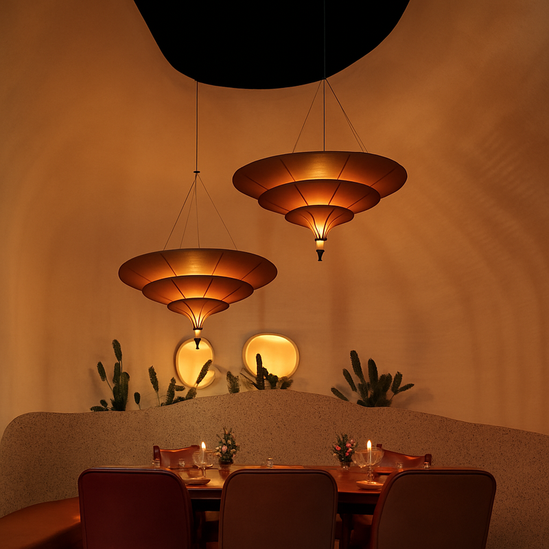 suspension vintage style asiatique wabi-sabi luminaire suspendu