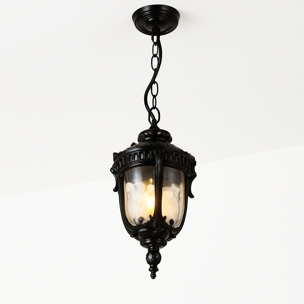 suspension vintage étanche en verre pour jardin et extérieur - vue 4 sur 8
