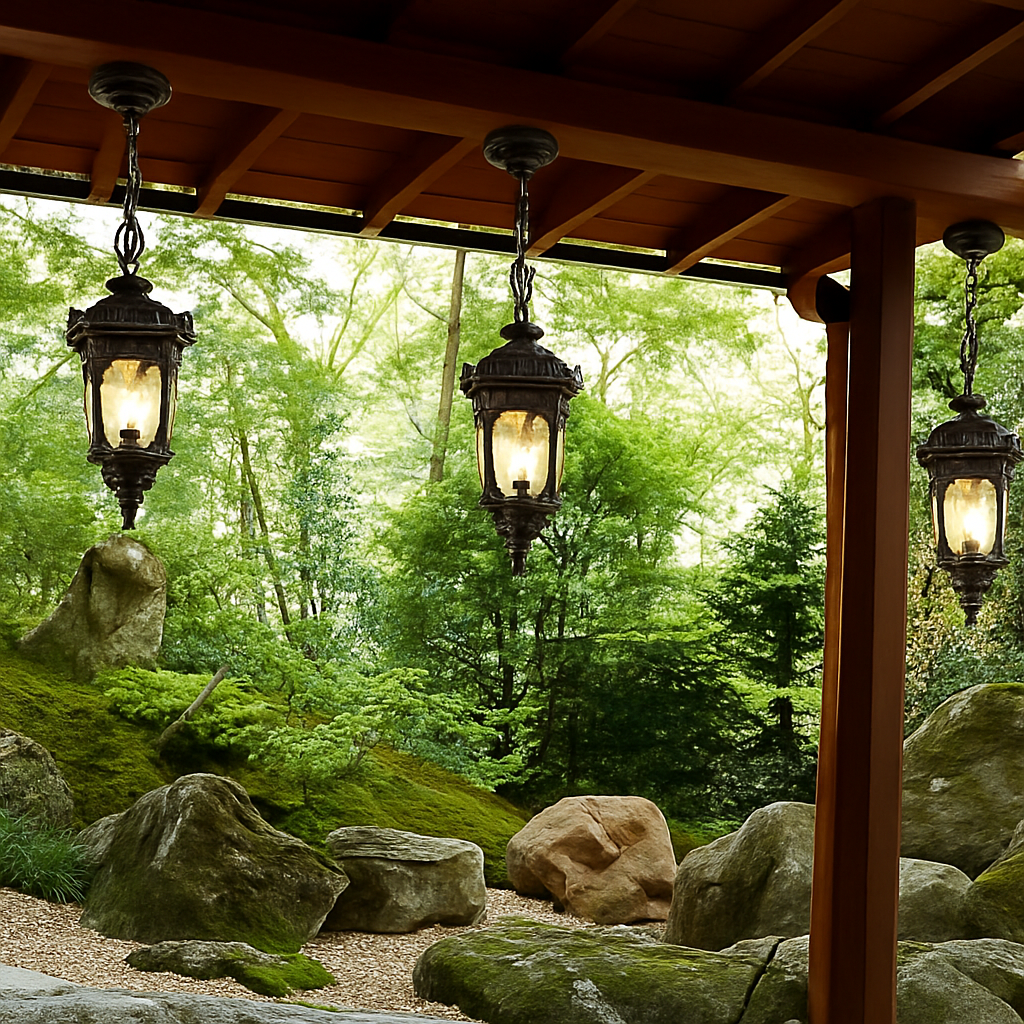 suspension vintage étanche en verre pour jardin et extérieur - vue 7 sur 8