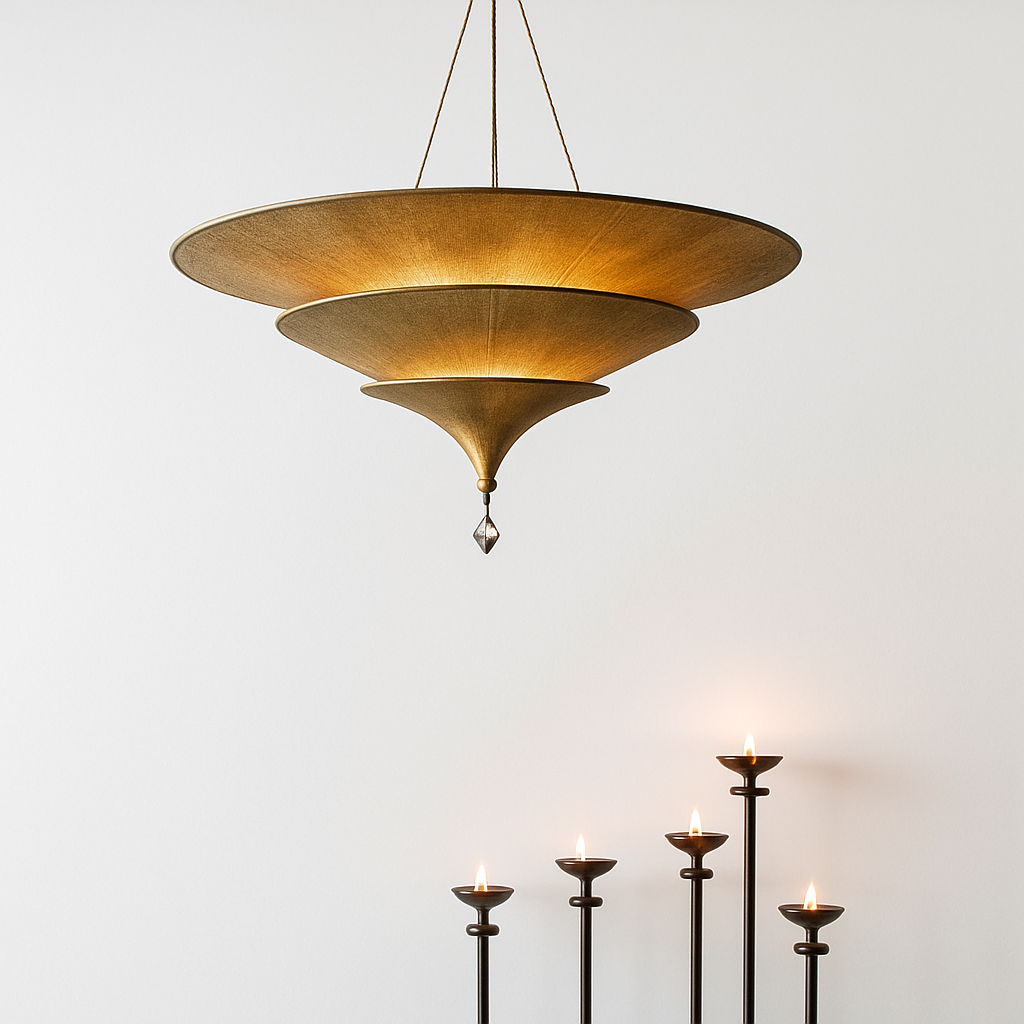 suspension vintage wabi-sabi fortuny pour décoration intérieure et cafés