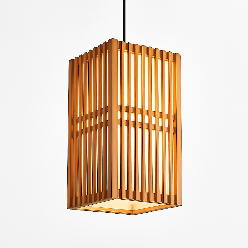 suspension zen bois vintage japonais - vue 6 sur 8