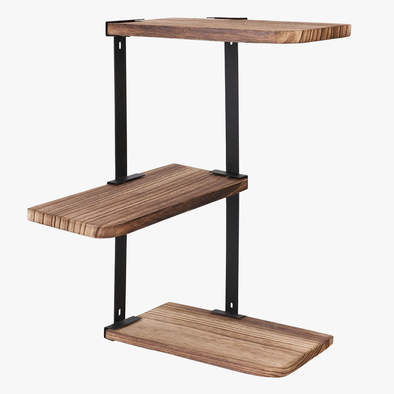 Étagère d'angle murale | Étagère flottante | Étagère suspendue chêne artisanal 32x32x127,5 cm Étagère d'angle murale | Étagère flottante | Étagère suspendue chêne artisanal 32x32x127,5 cm