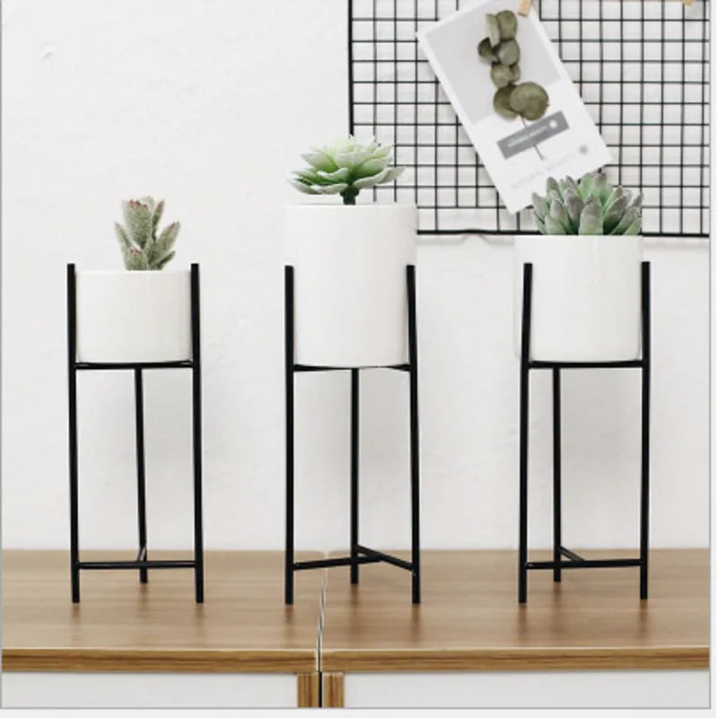étagère à fleurs nordique en métal design moderne pour décoration intérieure