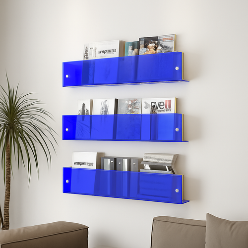 étagère murale en acrylique pour livres magazines et journaux enfants