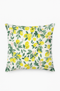 taie d'oreiller carrée fleurs style frais 45 cm