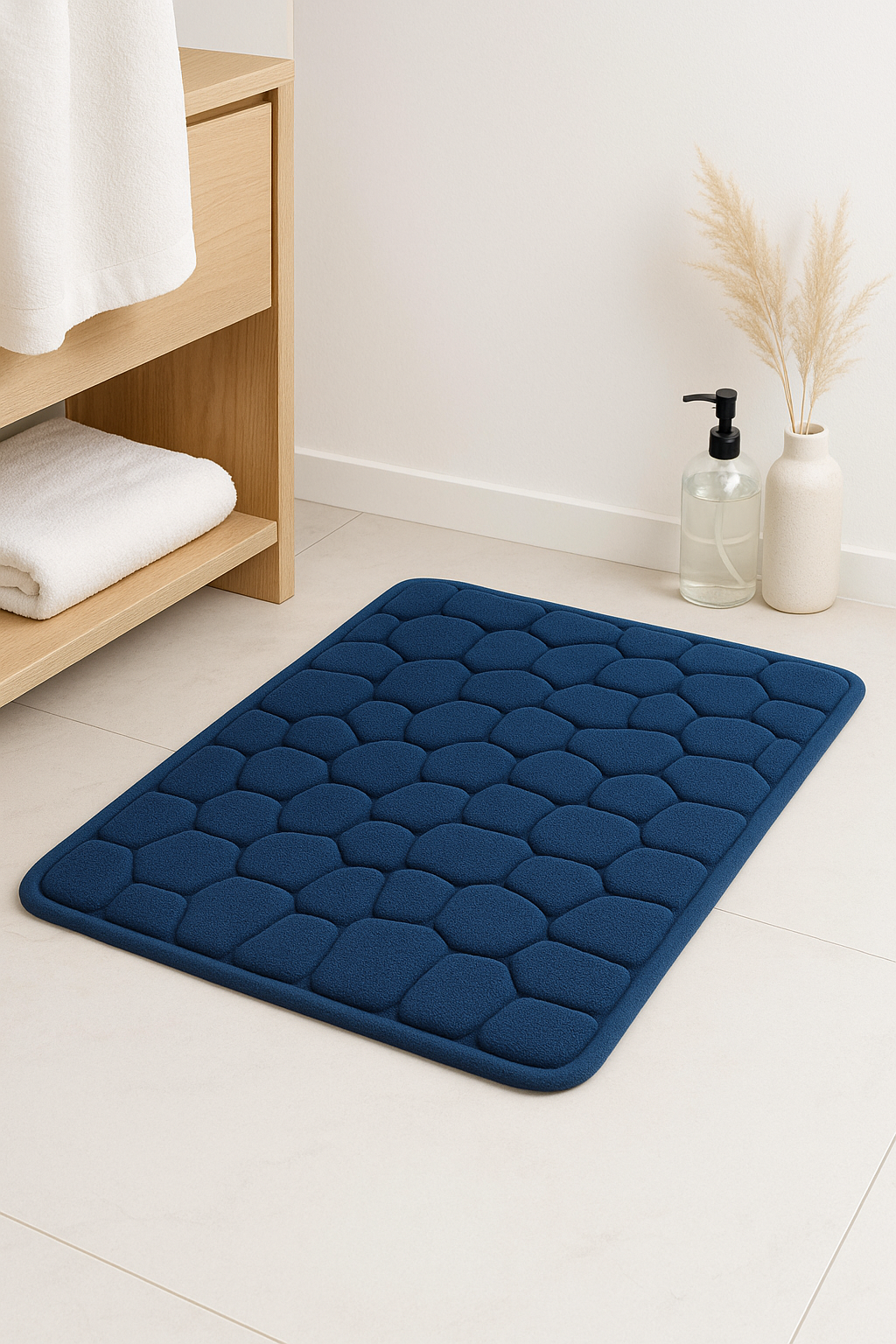tapis de bain 3d antidérapant motif pavés absorbant