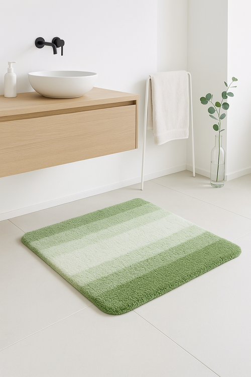 tapis de bain antidérapant moelleux style moderne absorbant - vue 2 sur 2