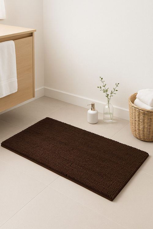Tapis de bain chenille absorbant antidérapant séchage rapide - vue 2 sur 2
