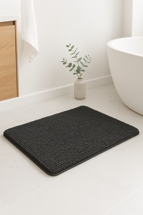 tapis de bain chenille microfibre absorbant antiderapant