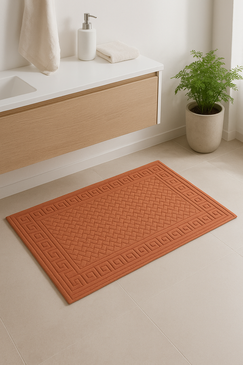 tapis de bain coton absorbant motif cartoon moderne - vue 2 sur 2