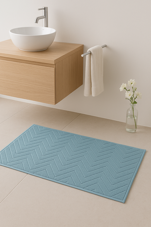 tapis de bain coton absorbant motif cartoon moderne