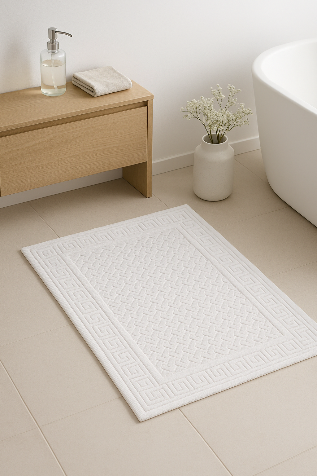 Tapis de bain coton absorbant style cartoon moderne - vue 3 sur 2