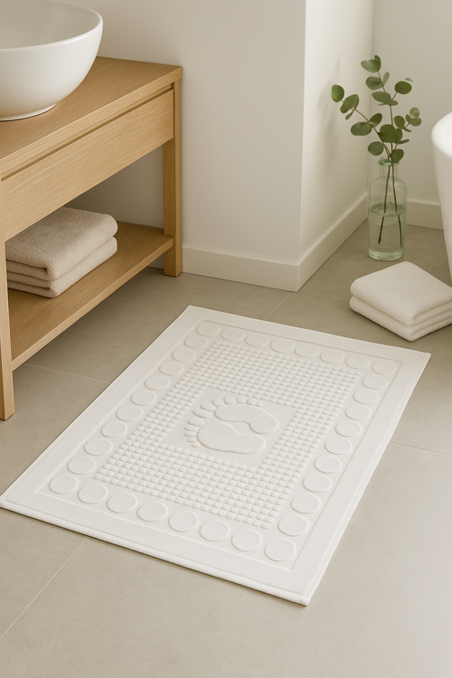 Tapis de bain coton doux motif cartoon moderne - vue 2 sur 2