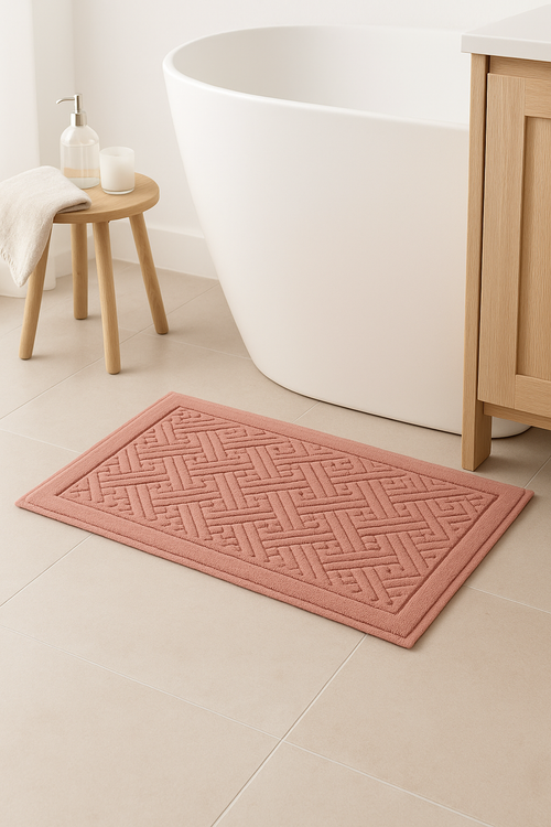 Tapis de bain coton épais motif cartoon moderne - vue 2 sur 2