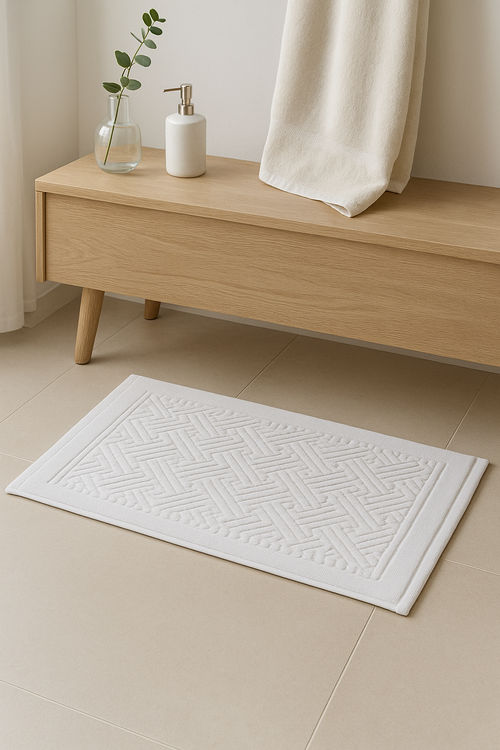 tapis de bain coton épais motif cartoon moderne