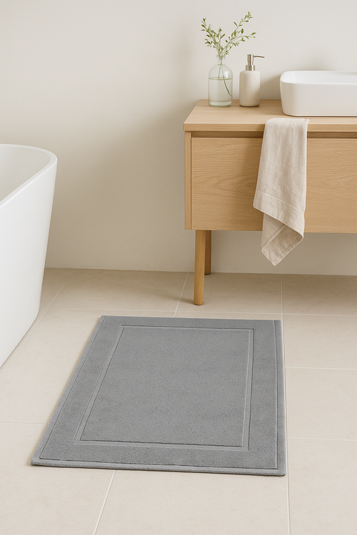 tapis de bain coton épais texturé absorbant confortable