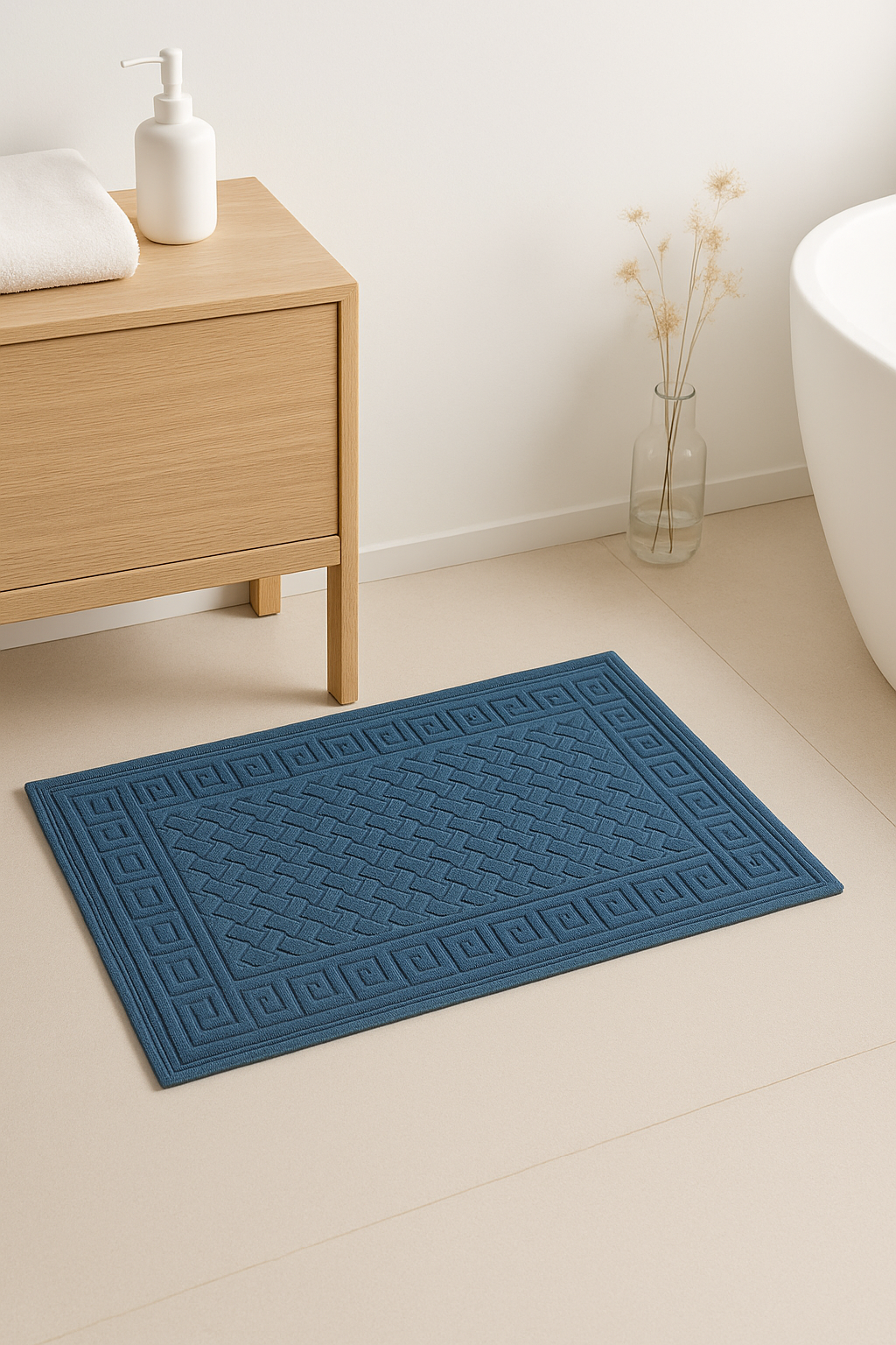 tapis de bain coton motif cartoon moderne salle