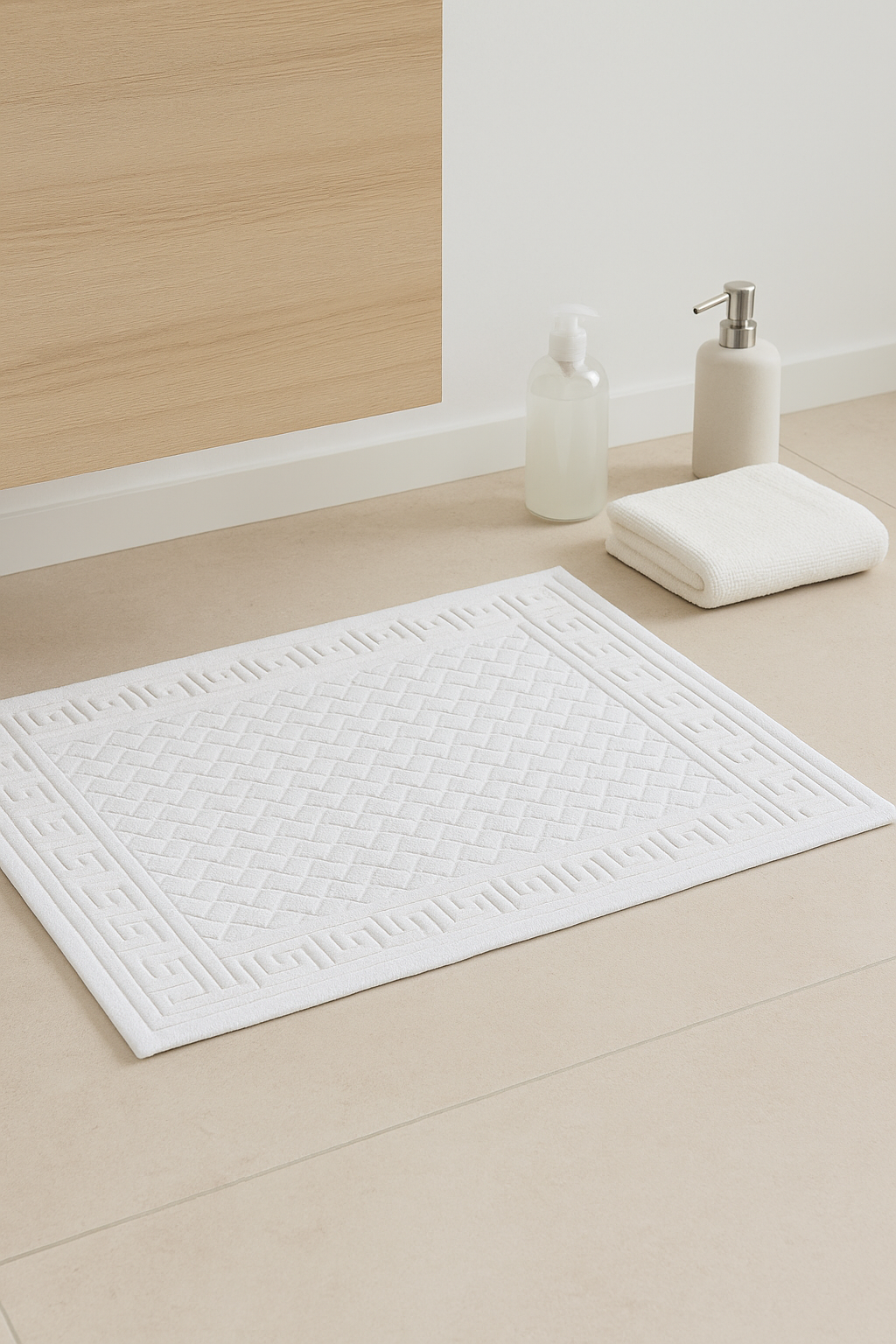 Tapis de bain coton motif cartoon salle bain - vue 3 sur 2