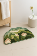 tapis de bain effet mousse floral doux antiderapant