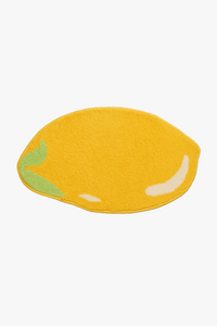 Tapis de bain enfant motif citron antidérapant microfibre