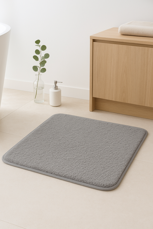 tapis de bain épais antidérapant poils longs absorbant - vue 2 sur 2