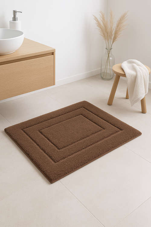 tapis de bain fausse fourrure doux absorbant antiderapant - vue 2 sur 2