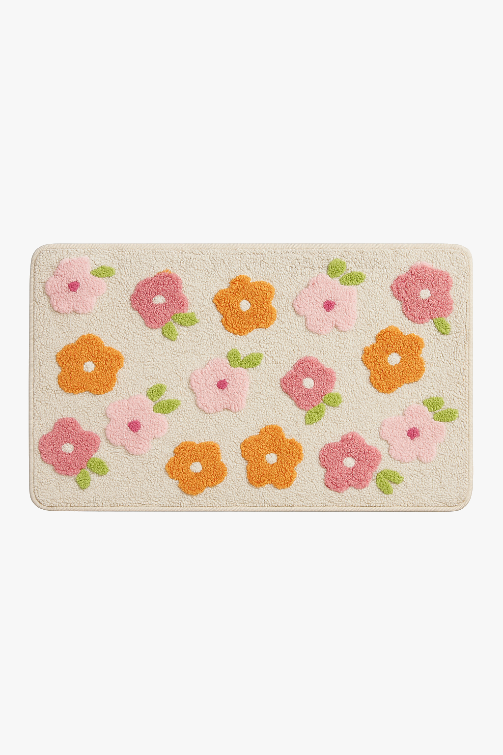 tapis de bain fleuri style cartoon absorbant antiderapant