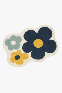 tapis de bain floral doux antiderapant moderne entree