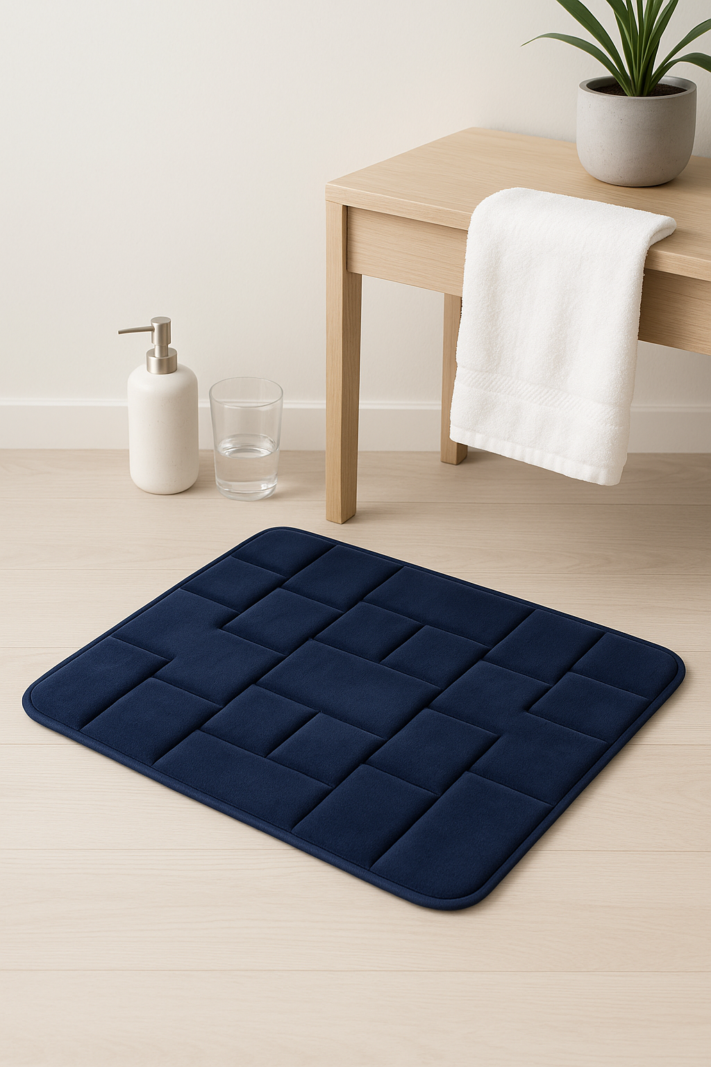 Tapis de bain mémoire de forme doux antidérapant